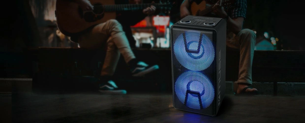 Altoparlant party Muse M-1805DJ 150W, Bluetooth, me bateri, FM, USB/microSD, i zi, me kabllo AUX 3.5 mm