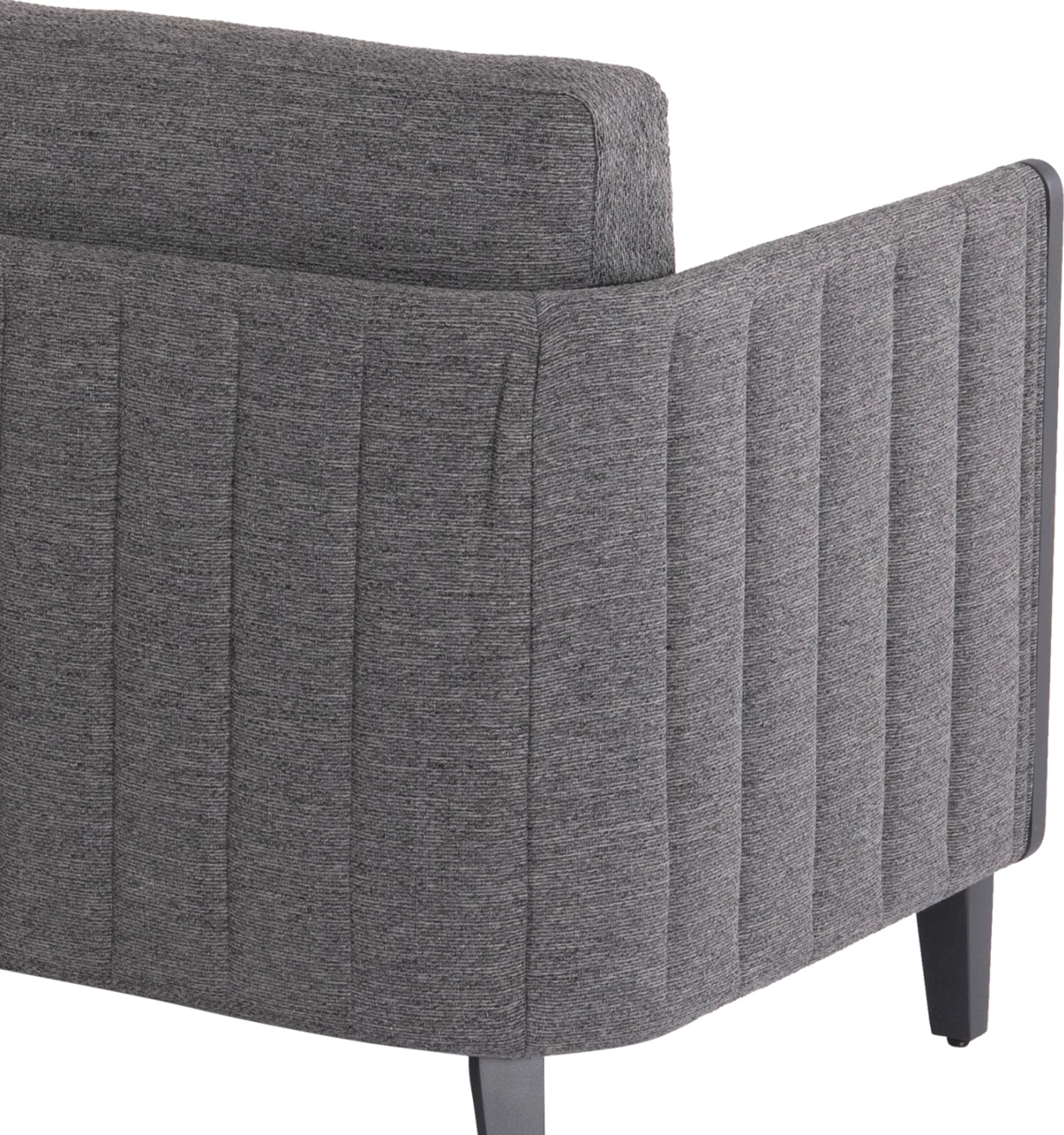 Set salloni për jashtë 4 pjesë, LARRY, FH6188.01, ngjyrë gri e errët, alumin-P.E. pëlhurë