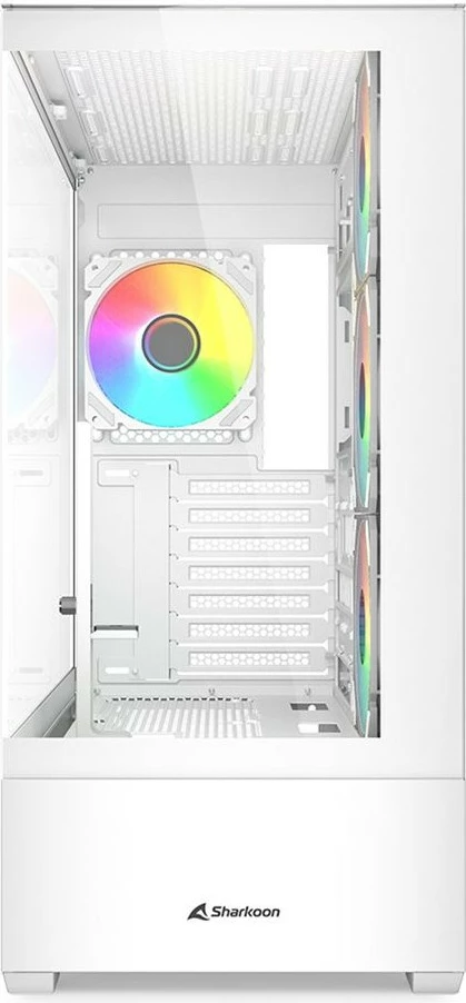 Kasë Sharkoon AK6 RGB ATX, 1x xham, e bardhë