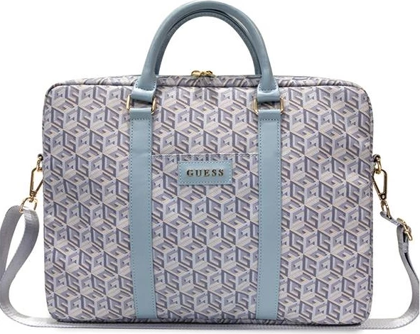 Çantë laptopi Guess GCube Stripes, deri 16", Blu