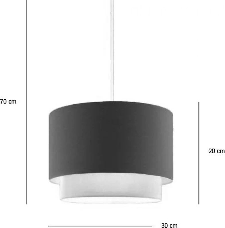 Llambë tavani Rufio E27, ngjyrë bezhë-kafe, D50x20cm