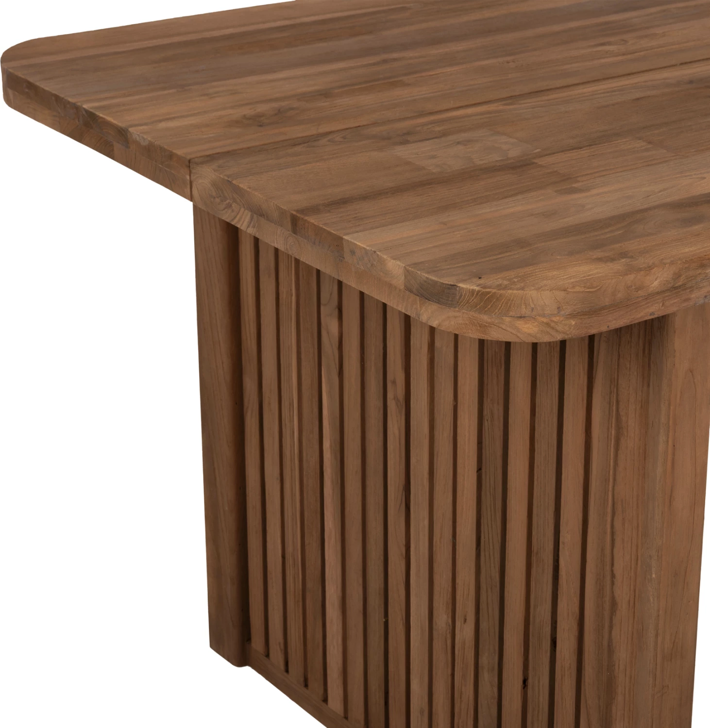 Tavolinë ngrënie Bontang, dru TEAK i ricikluar, ngjyrë natyrale rustike, 200x90x76 cm