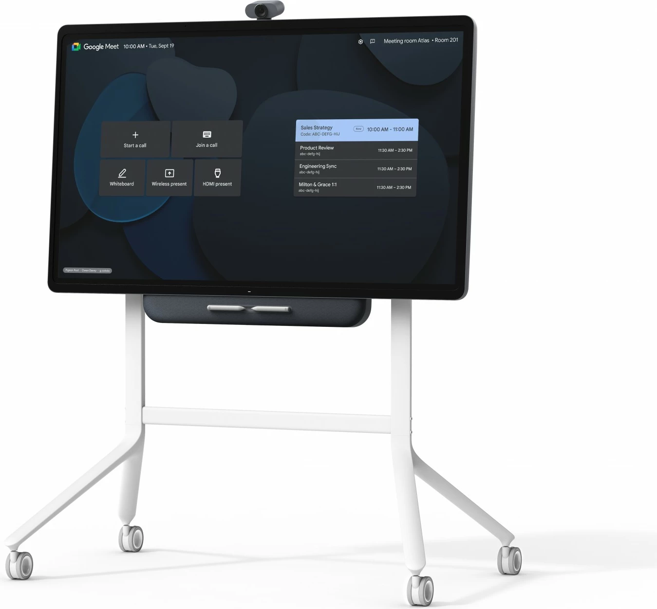 Ekran interaktiv AVOCOR Google Meet 65'', 4K, Touchscreen, USB-C, HDMI, gri