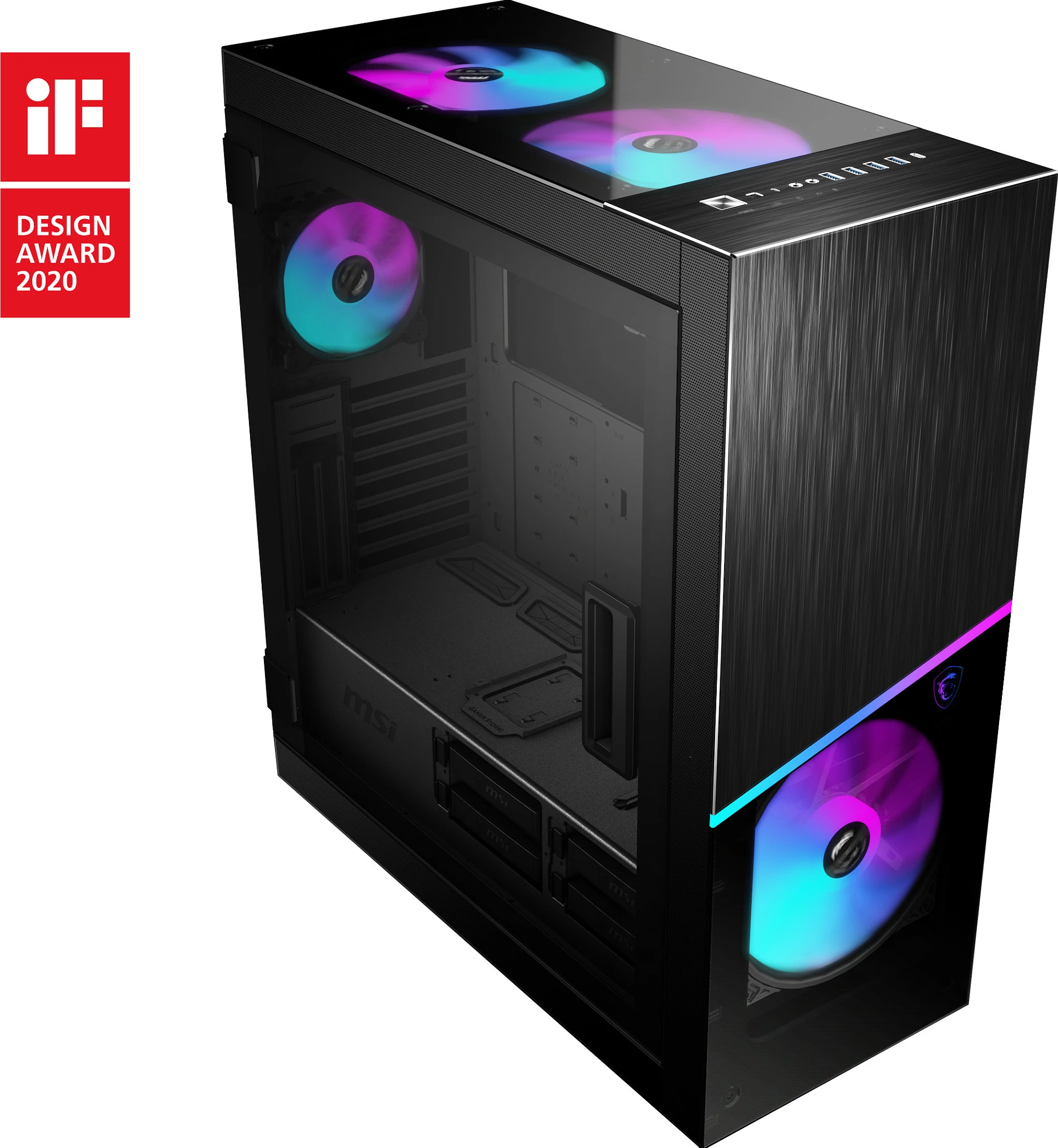 Kasë MSI MPG SEKIRA 500X, Midi Tower, RGB, e zezë