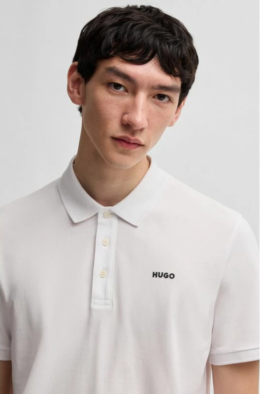 Maicë polo për meshkuj Hugo, e bardhë