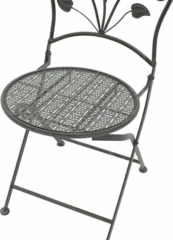 Set tavoline me karrige 3 copë Abriel metal antik antracit