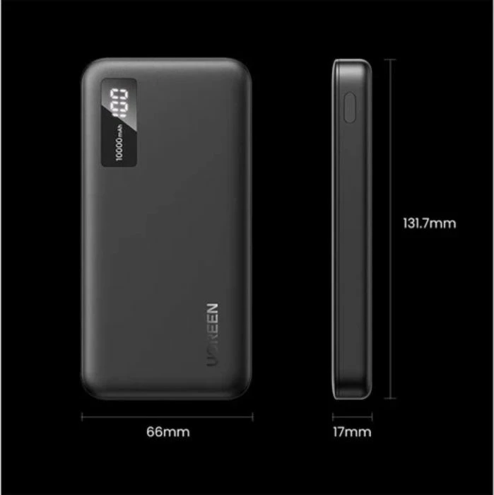 Powerbank UGREEN 25742 10000mAh 20W PD/QC 3.0, e zezë