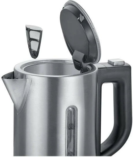 Zierëse uji, Severin, WK 3647, 0.5L, çelik inox, udhëtimi, 115/230V, e zezë