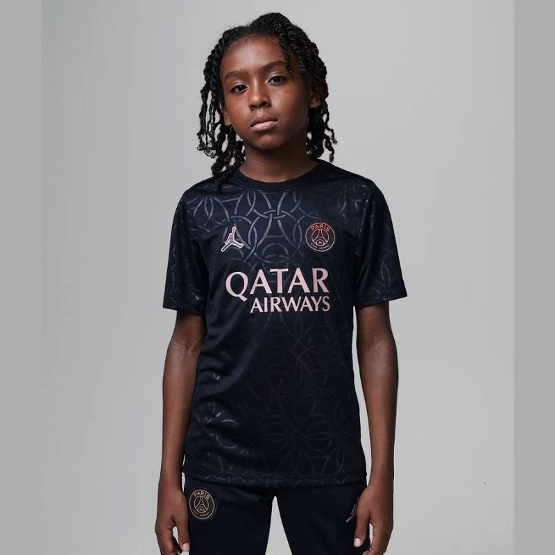 Fanellë për fëmijë Nike Jordan PSG, e zezë