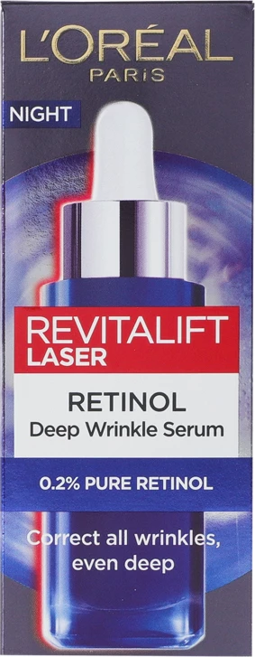 Serum nate kundër rrudhave të thella me Retinol L’Oréal Paris Revitalift Laser, 30 ml