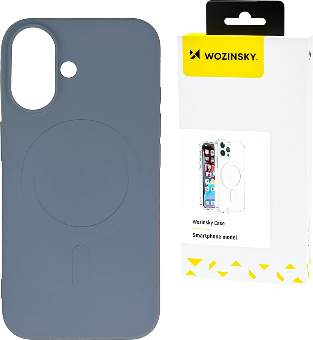 Mbështjellës Wozinsky Silicone Case MagSafe për Samsung Galaxy S25, Gri