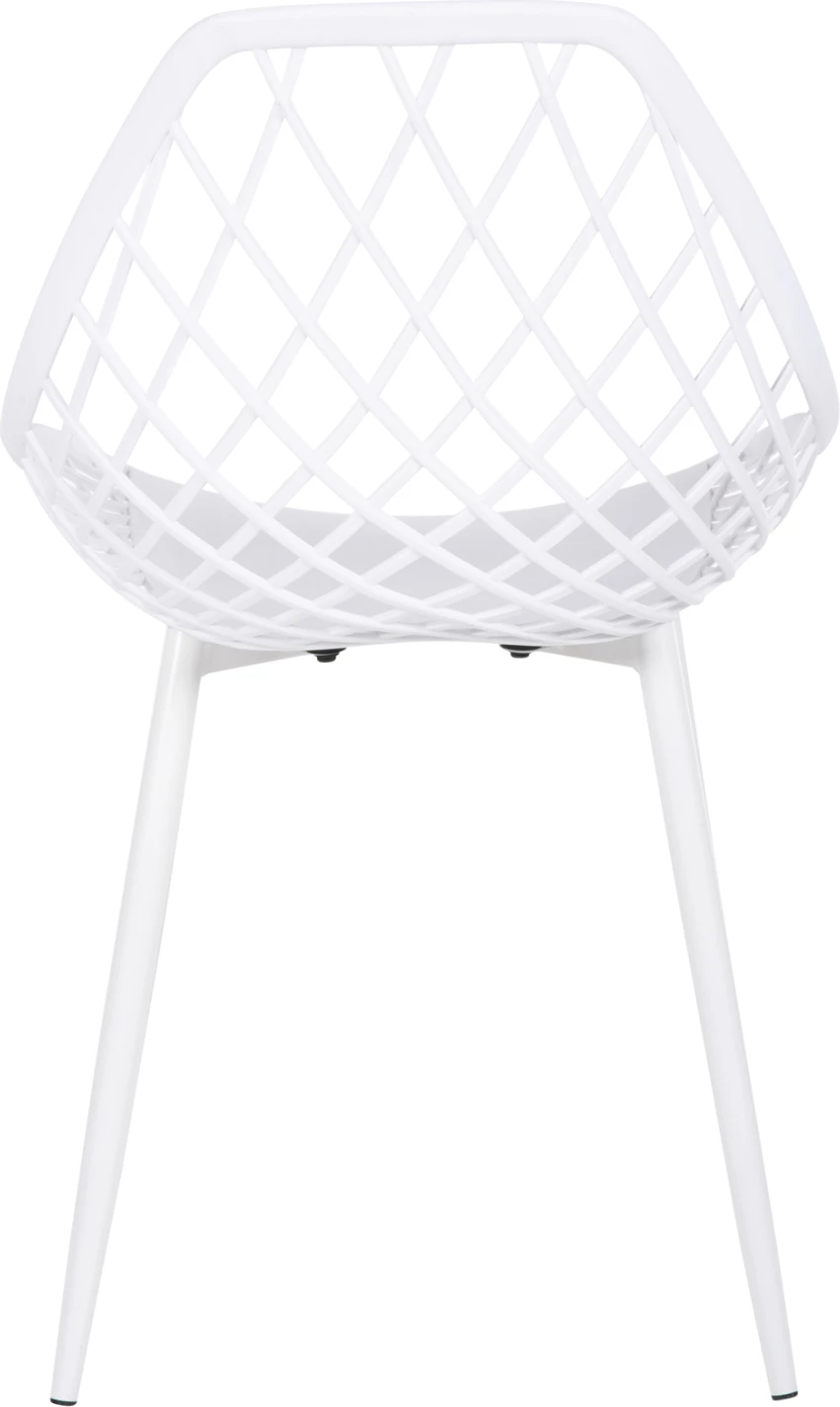 Karrige polipropileni LIO FH9524.11, ngjyrë e bardhë, këmbë metalike të bardha, 52x53x82H cm