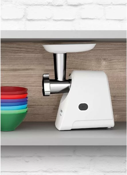 Grirëse mishi Bosch MFW2520W 350W 1.7 kg/min, set me sita 3.8/8 mm + shtojcë salsiçe + shtojcë kebbe, e bardhë