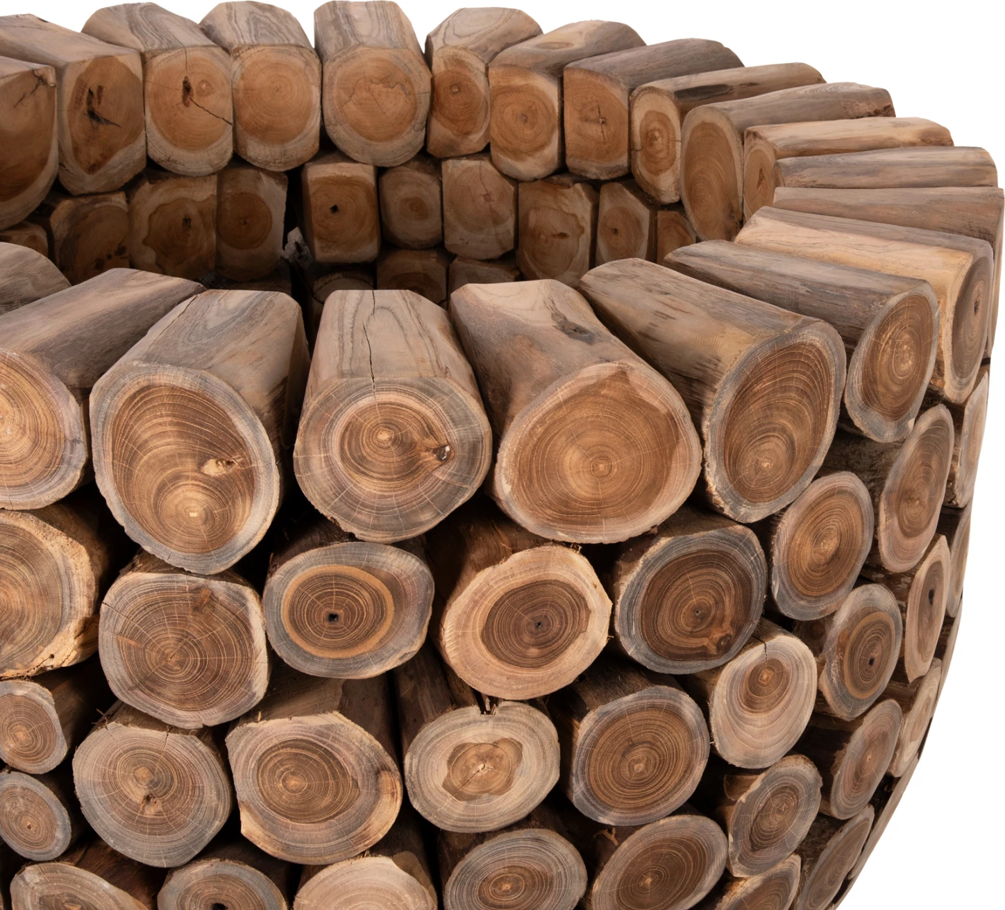 Tavolinë e rrumbullakët për bar, copa druri TEAK, Φ120x104H cm