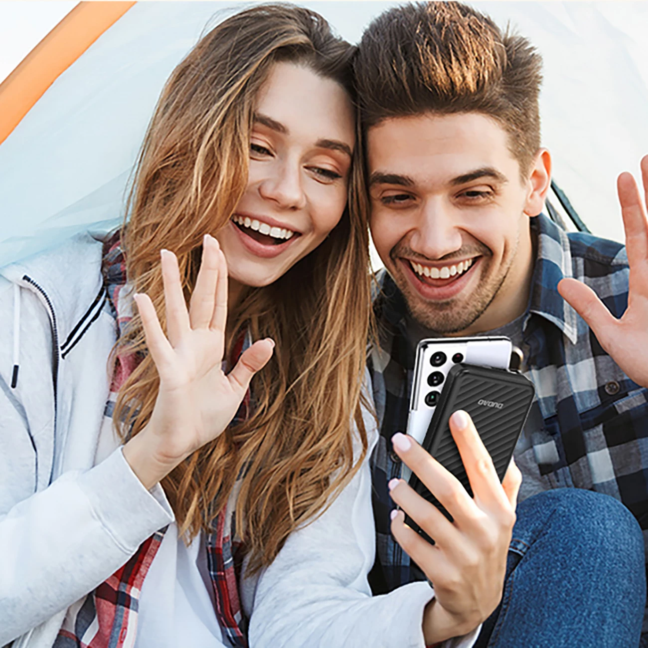 Powerbank Dudao K11, 10000 mAh, me kabllo të integruara, e zezë