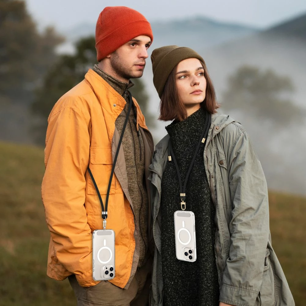 Rrip crossbody për celular Tech-Protect C7S, i zi, me dy adaptera