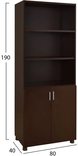 Raft profesional për zyre, ngjyrë wenge, FH2055.12, 80x40x190 cm