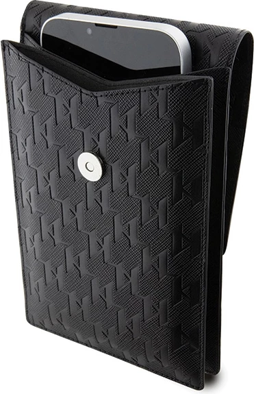 Çantë për celular Karl Lagerfeld KLWBSAKHPCK Saffiano Monogram Choupette, e zezë