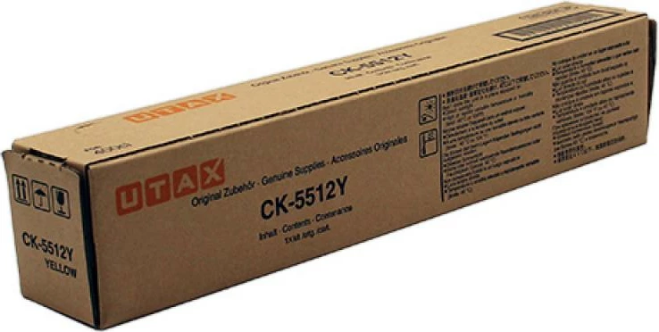 Toner Utax CK-5512Y (1T02R6AUT0), rendiment 9,750–23,700 faqe, e verdhë