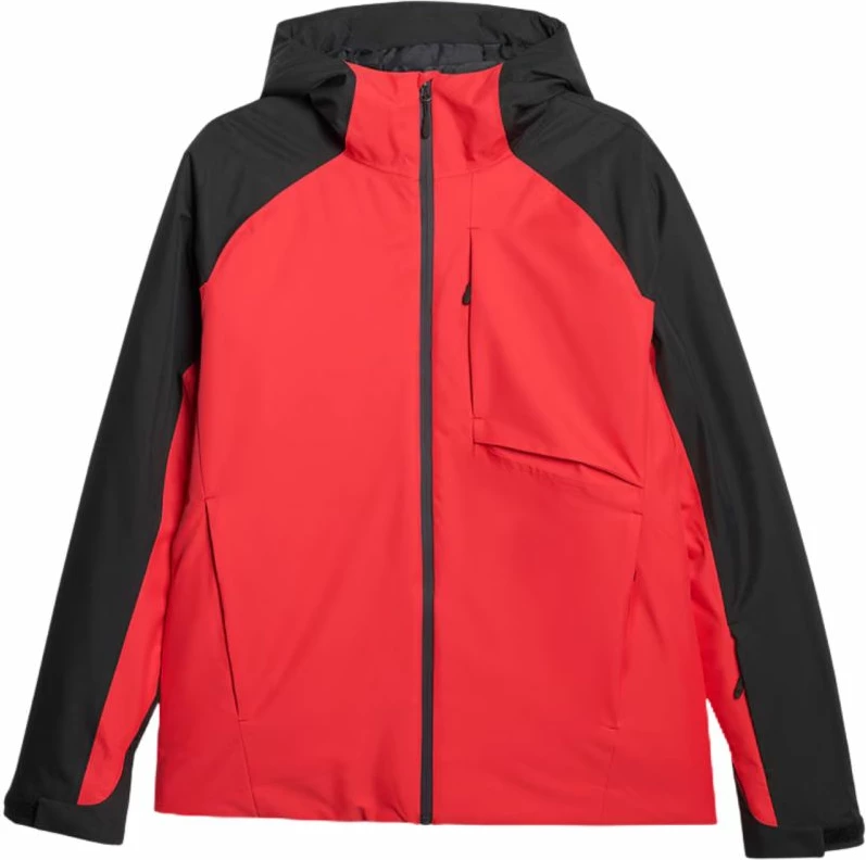 Jakne skijimi për meshkuj 4f, e zezë e kuqe