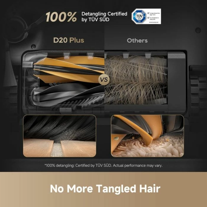 robot fshesë me korrent DREAME D20 Plus, 13,000Pa, auto-zbrazje 5L, fshesë + mop, Wi‑Fi/voice, e bardhë