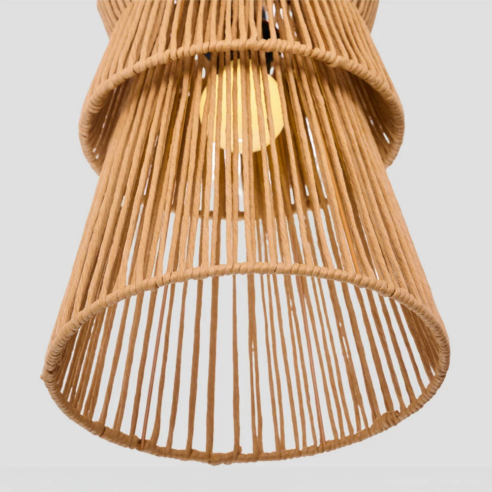 Llambë tavani CLEO, litar kafe, letër, 26.5x38.5cm