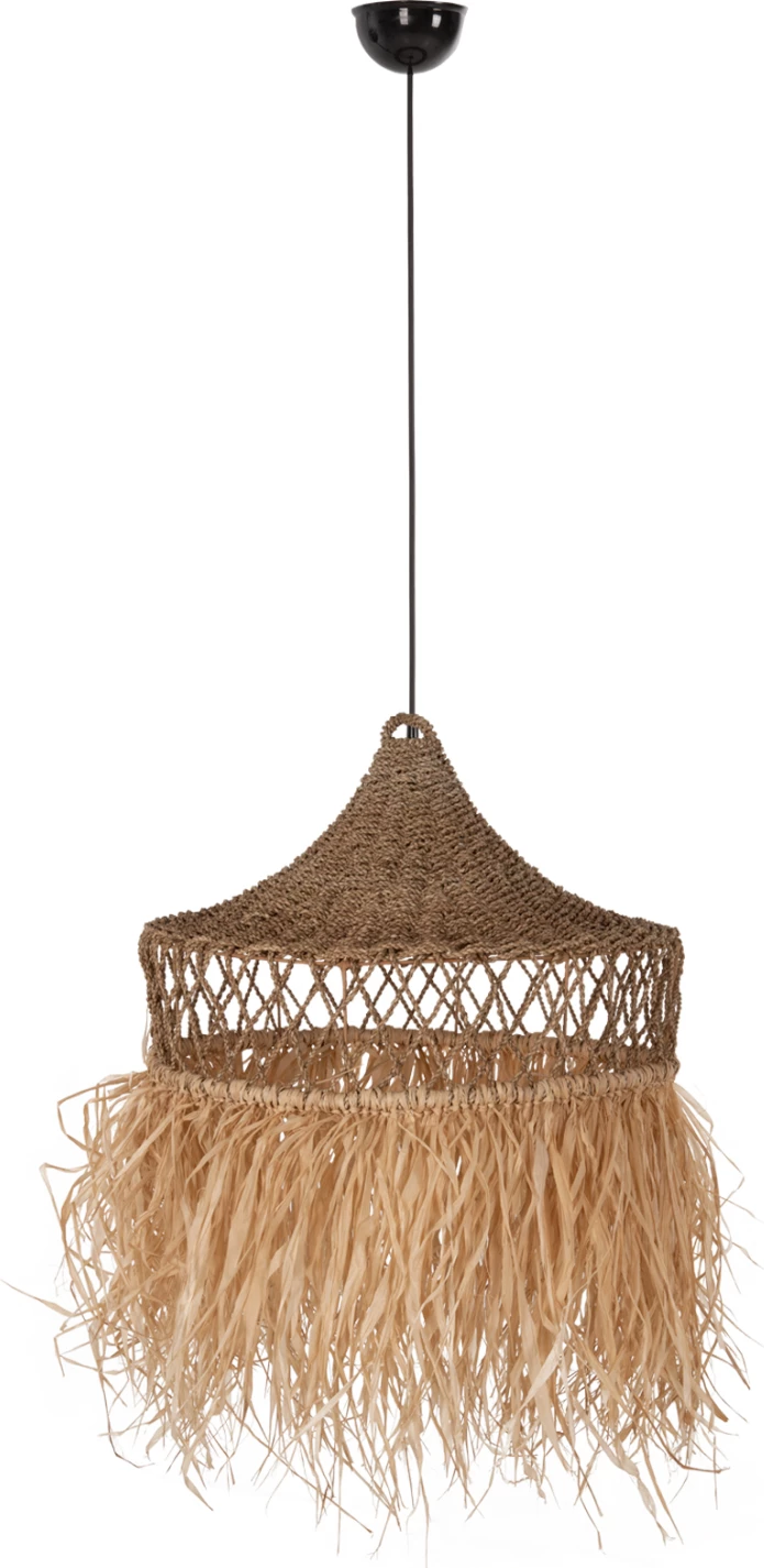 Llambë tavani varëse, fibra palme, thekë nga bar deti, natyrale, FH7820, 62x42cm