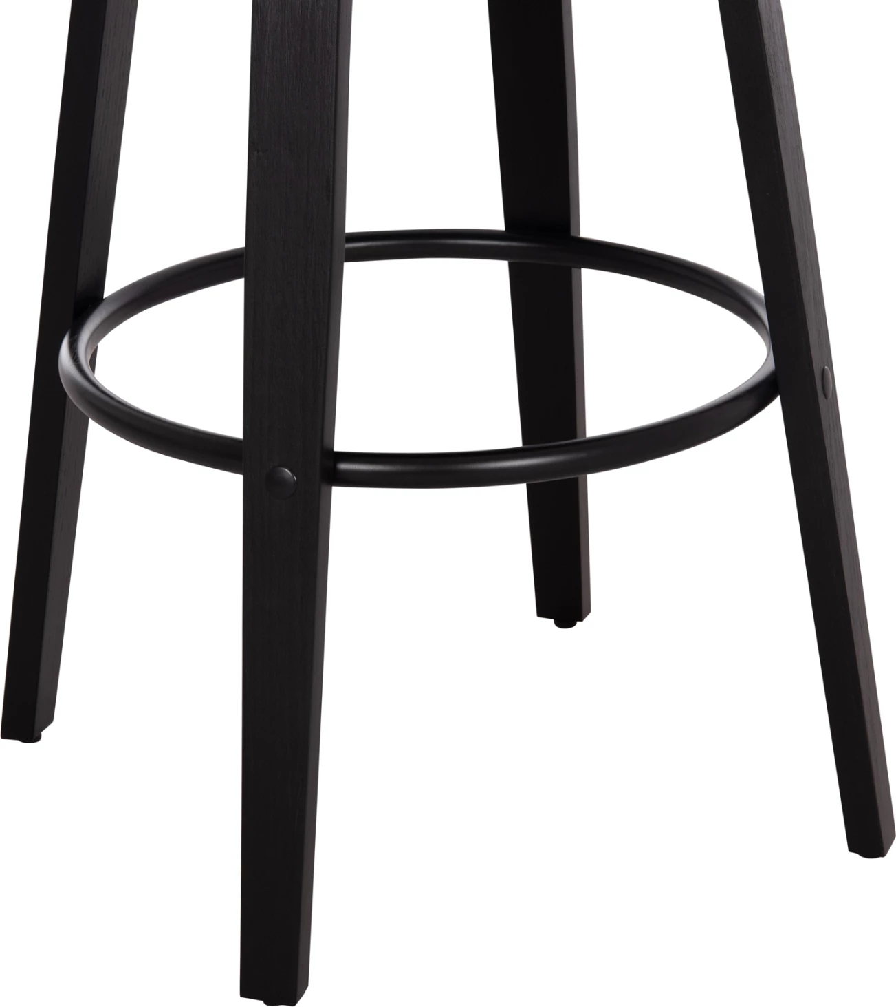 Karrige për bar rrotulluese BECKER, dru i zi, stof ecru, set prej 2 copë, 50x52x100cm