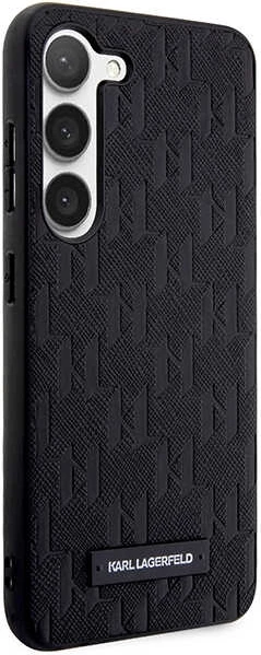 Mbështjellës Karl Lagerfeld Saffiano Mono Metal Logo për Samsung Galaxy S24, i zi