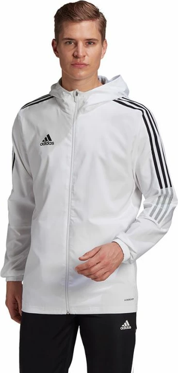 Duks me kapuç adidas për meshkuj, i bardhë