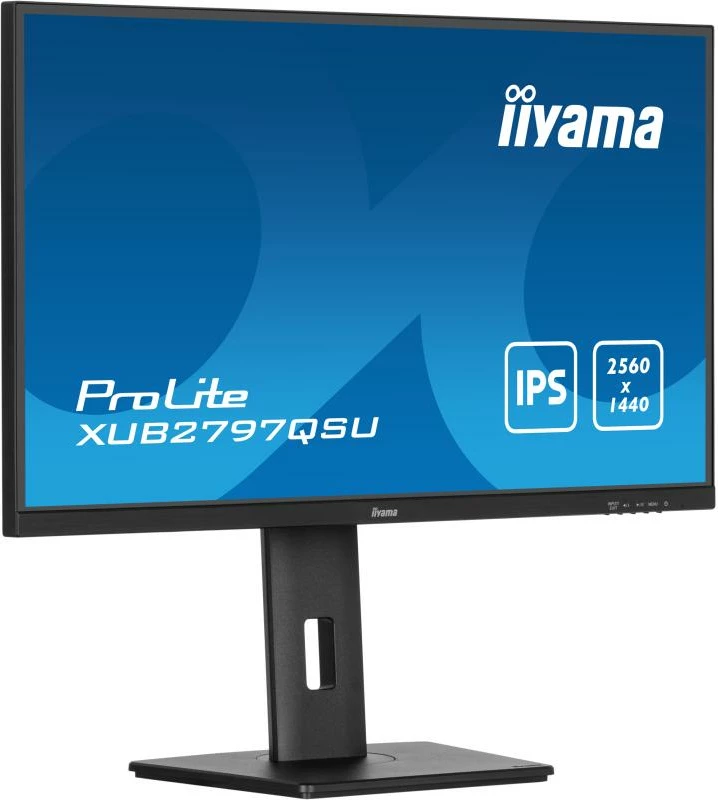 Monitor iiyama ProLite XUB2797QSU-B2 27" QHD 2560x1440 IPS 100Hz AdaptiveSync altoparlantë USB 3.2 HDMI DisplayPort qëndrim i rregullueshëm e zezë