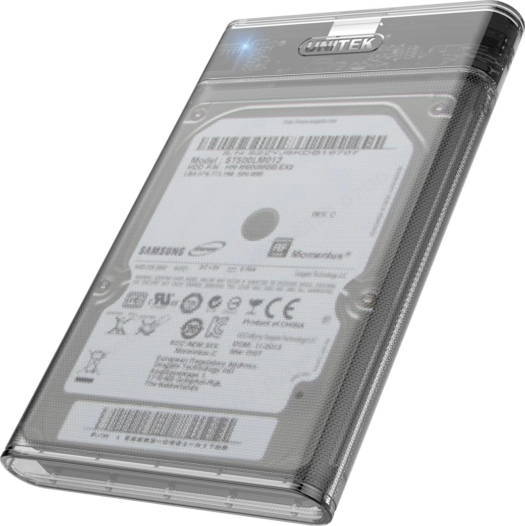 Përshtatës Unitek, S1103A, USB 3.1, HDD/SSD, SATA, 6G, UASP, hiri 