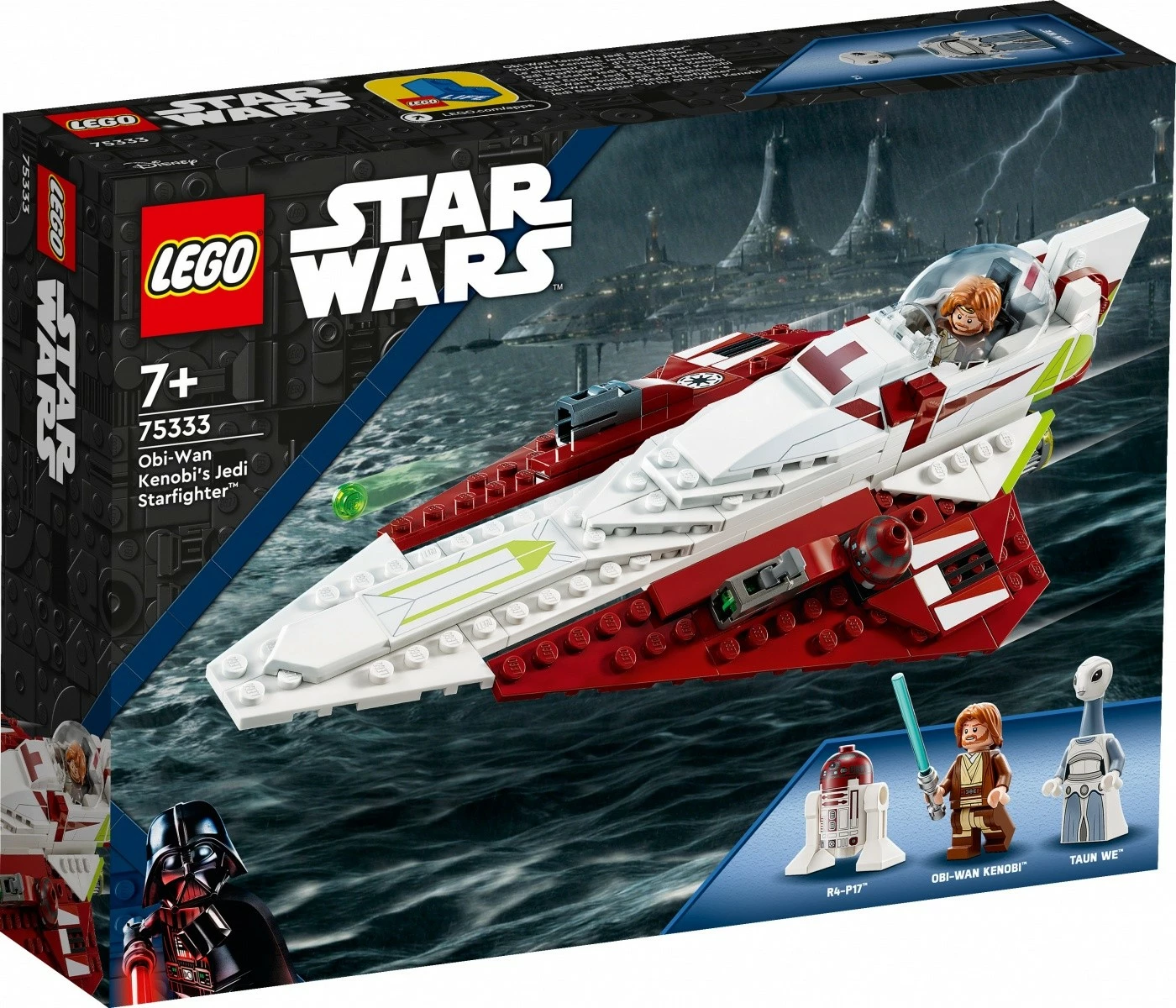 Set LEGO Star Wars Jedi Starfighter 75333, 282 pjesë, me minifigura Obi-Wan Kenobi, Taun We dhe R4-P17