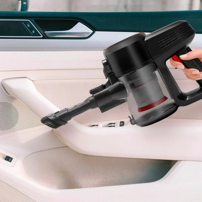 Fshesë me korrent vertikale UFESA Kalahari 2-në-1 (stick & handheld), filtër efikas, enë pluhuri e heqshme, kuqe/zezë