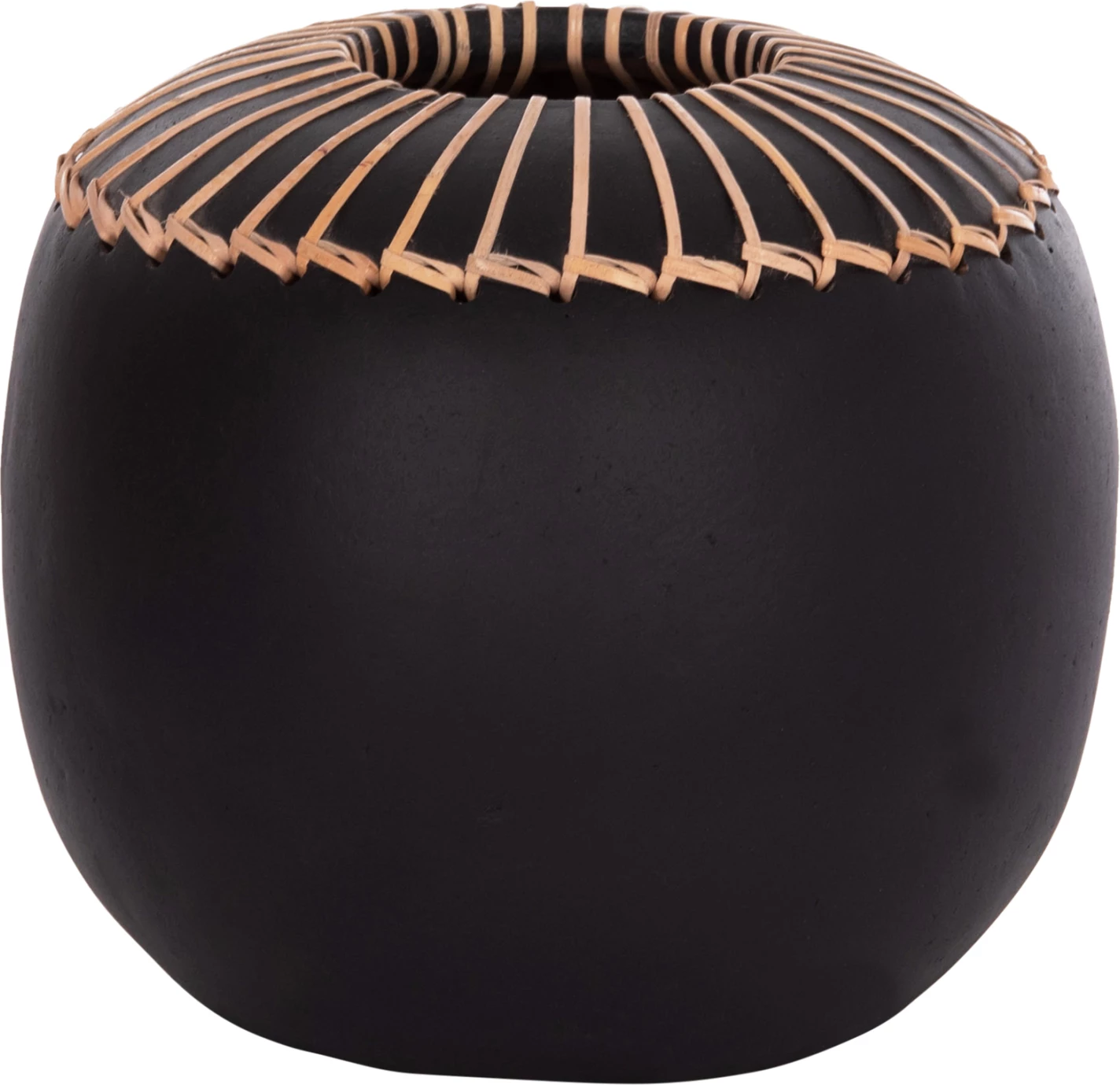 Vazo dekorative tavoline LENNOX, terrakotë e zezë, FH4675.01L, 22x20cm