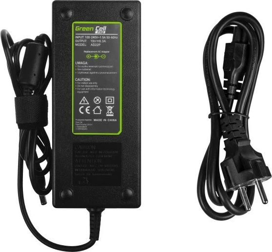Adapter rryme Green Cell PRO AD22P, 19V 6.3A 120W, për Asus G56, i zi