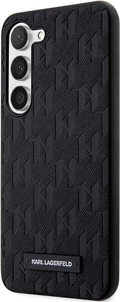 Mbështjellës Karl Lagerfeld Saffiano Mono Metal Logo për Samsung Galaxy S24, i zi