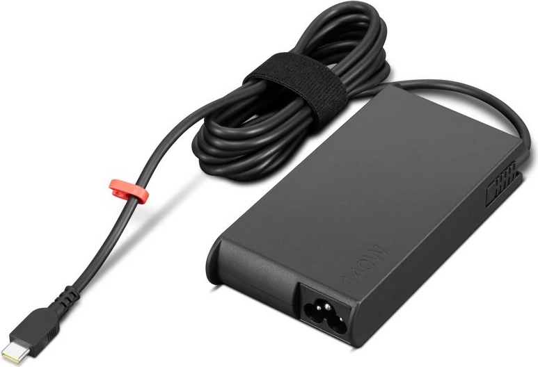 Adapter AC USB-C GaN Slim 140W, Lenovo ThinkPad, 4X21U28818, EU, e zezë