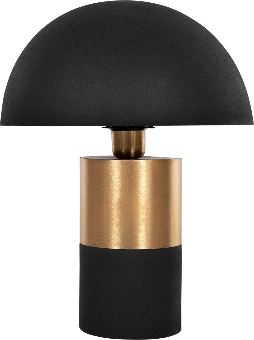 Llambë tavoline Pune, metalike, ngjyrë zezë-ari, Φ31x41.5H cm