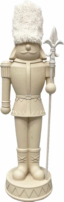 Dekoratë Krishtlindjesh SPEZZA, lara, polirezina, bezhë e bardhë, 12.5x11x37.6 cm