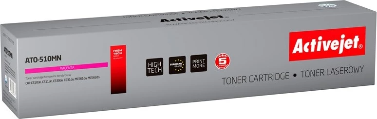 Toner zëvendësues Activejet ATO-510MN për printer OKI, i vjollcë