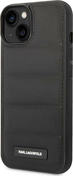 Mbështjellës Karl Lagerfeld KLHCP14SPSQAK për iPhone 14, 6.1", hardcase, i zi