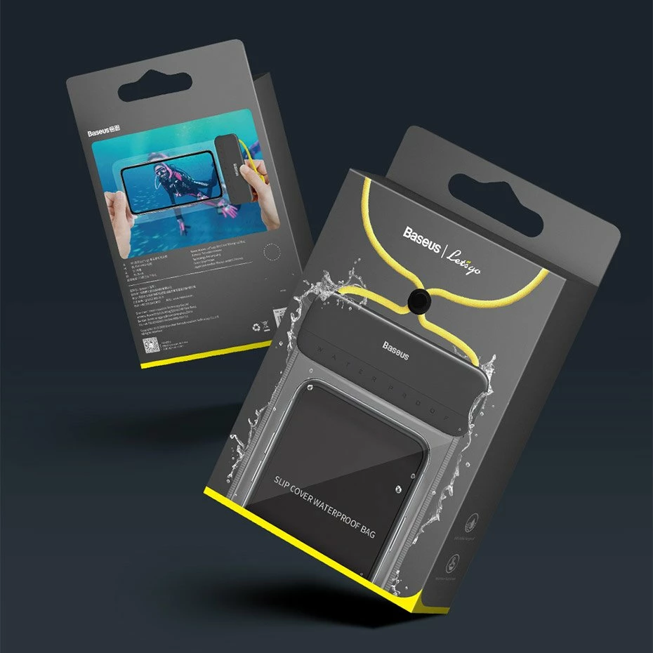 Mbështjellës universal Baseus Let's go Slip Cover Waterproof Bag për celular deri 7.2 inç, IPX8, Bardhë