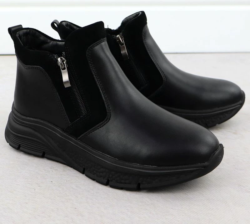 Çizme lëkure për femra Filippo 7292, të zeza