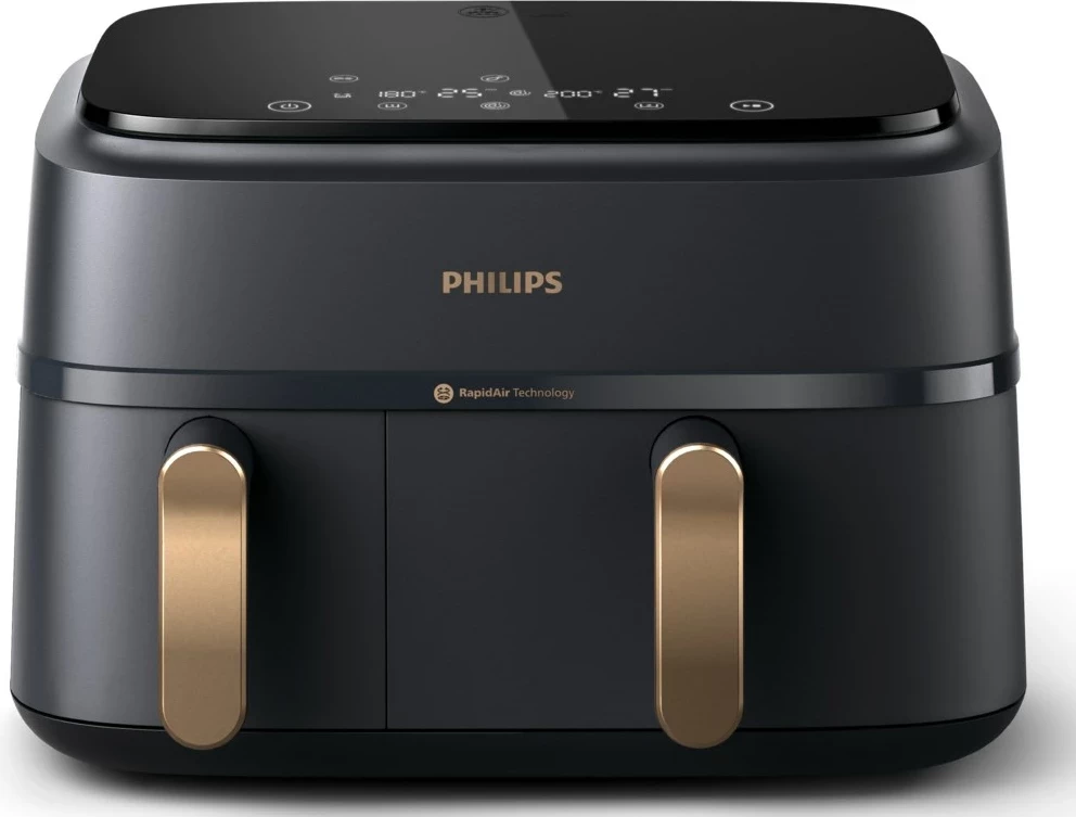 Fritezë me ajër të nxehtë Philips 3000 series Dual Basket, Karbon