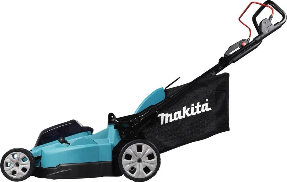 Kositës bari Makita DLM480Z, me bateri 18V 6Ah, 48cm, ngjyrë e zezë/turkuaz