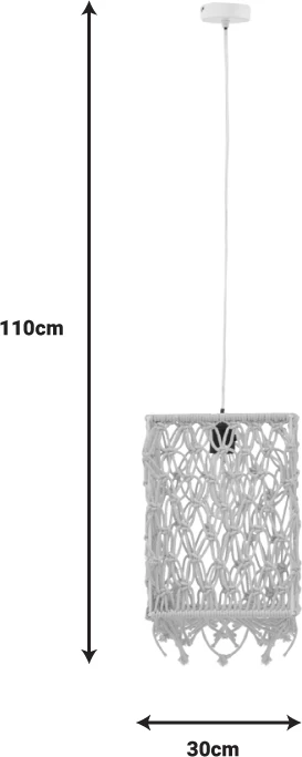 Llambë tavani Maton Inart E27 natyrale 30x22x110cm