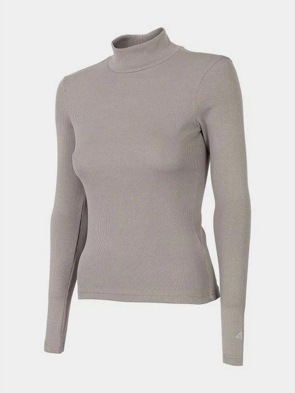 Maicë me mëngë të gjata për femra 4F, me vija