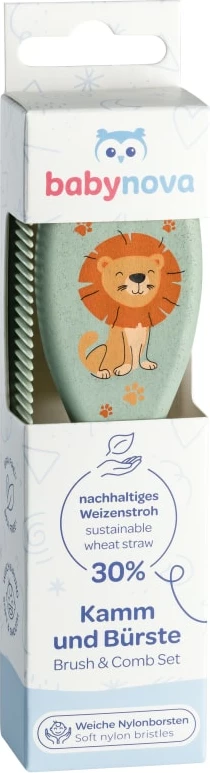Set 2-copësh me brushë dhe krehër Babynova