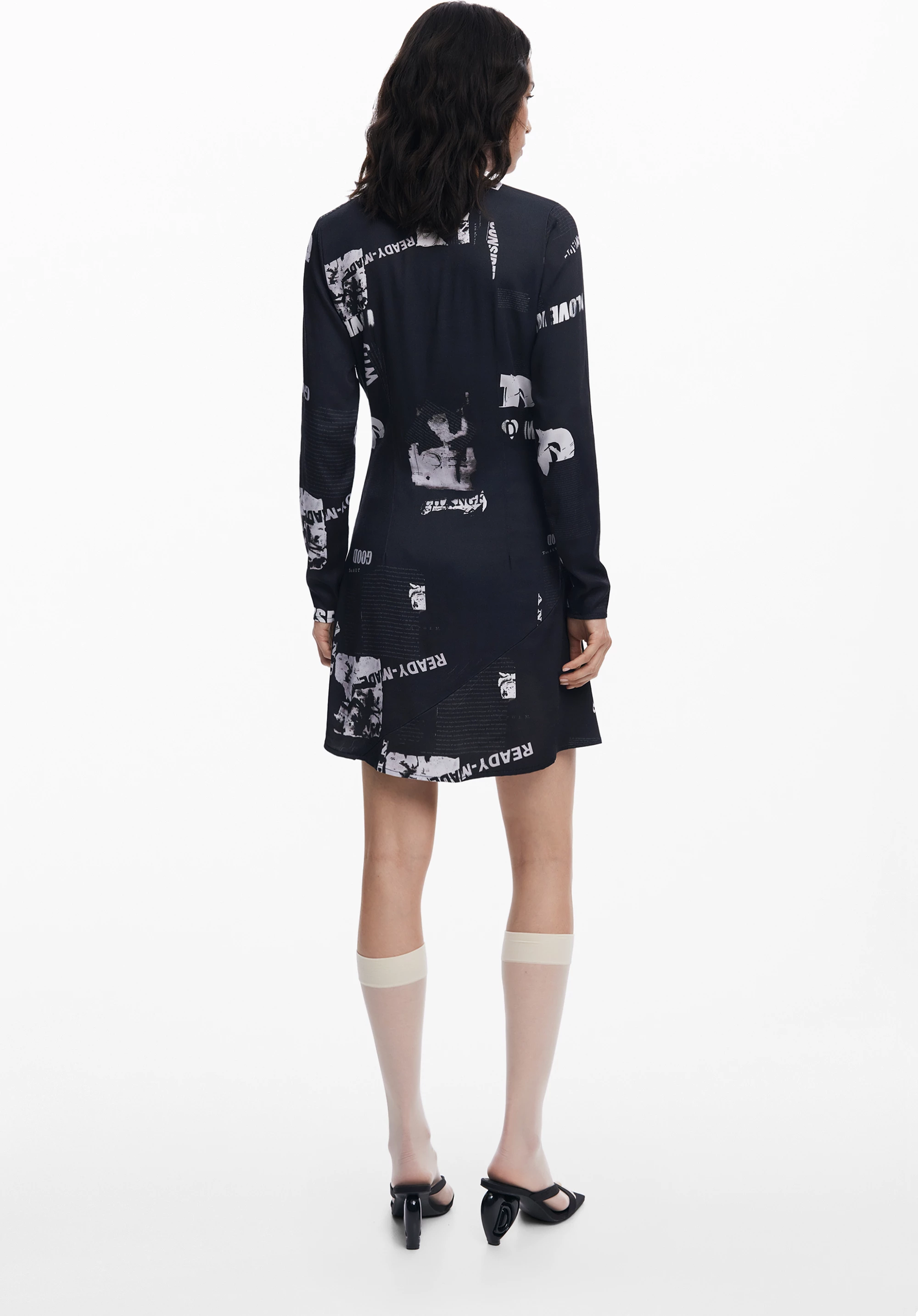 Fustan për femra DESIGUAL, i shkurtë, i zi